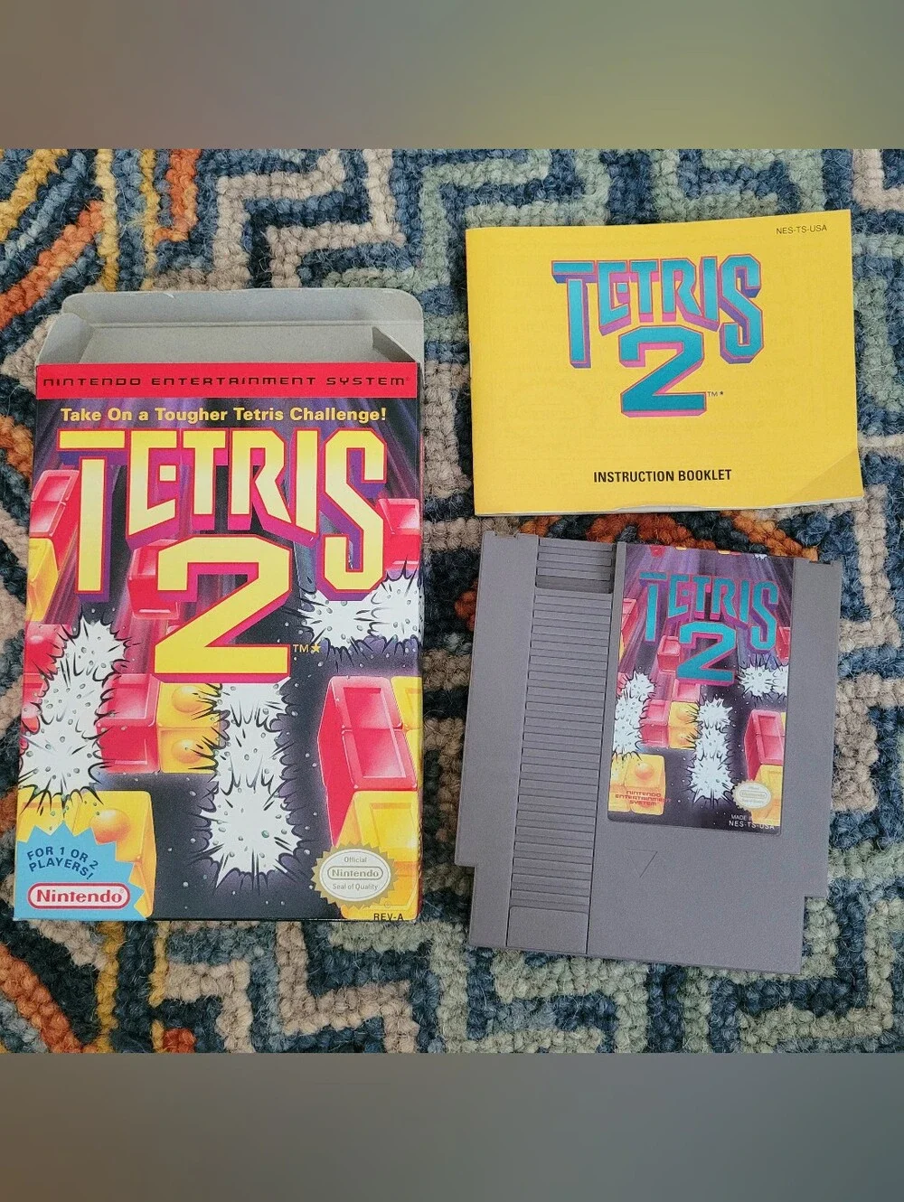Nintendo NES Tetris 2 Game In Original Box
